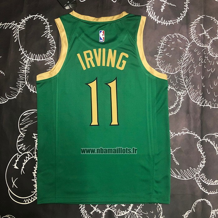 Maillot Boston Celtics Kyrie Irving NO 11 Ville Vert